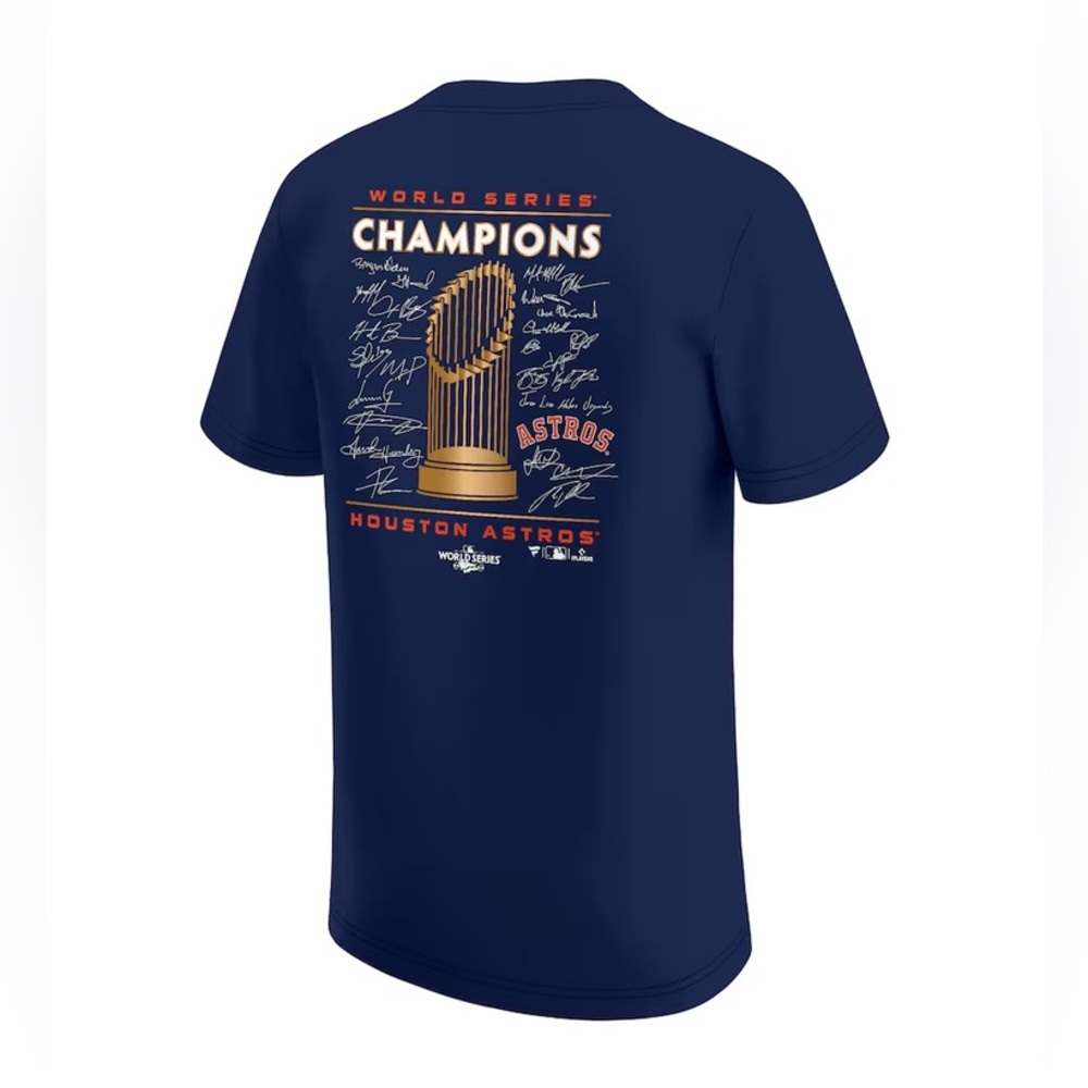 NEW - Houston Astros Youth Navy 2022 World Series Champions Signature Roster Tee - Picture 3 of 8